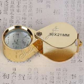 30x 21mm Glass Jewelers Magnifier Magnifying Eye Loupe  