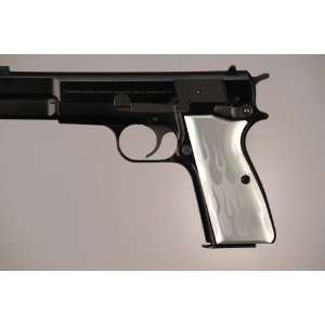  Hogue Browning Hi Power Flames Aluminum   Clear Anodized 