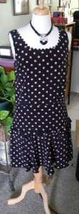 Sara Campbell polka dot dress. Black & Pink. Size 8. This dress is pre 