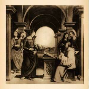  1938 Photogravure Pietro Perugino Vision St Bernard 