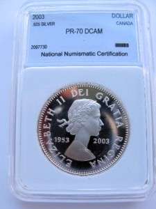 1953 2003 Canada Commemorative Silver Dollar   GEM PROOF  