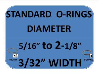 SQUARE or ROUND STANDARD RUBBER ORINGS 3/32 PAINTBALL  