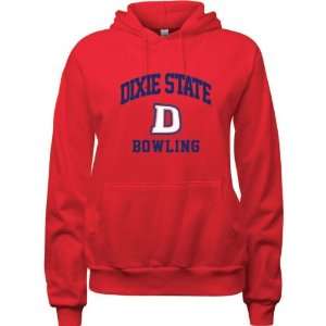 Dixie State Red Storm Red Womens Bowling Arch Hooded 