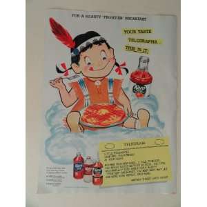   advertisement. (little Pocahontas)original vintage magazine Print Art