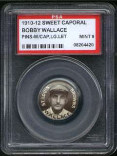 1910 P2 Sweet Caporal Pin Bobby Wallace LL PSA 9 Browns  
