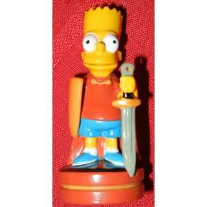   Simpsons 3 D Chess Piece, Bart Bishop, Brown Team (1998) Toys & Games