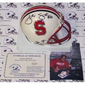     Autographed Mini Helmet   Stanford Cardinals