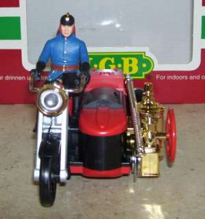 LGB G 20030 FIRE DEPARTMENT RAIL MOTORCYCLE W/ SIDE CAR  