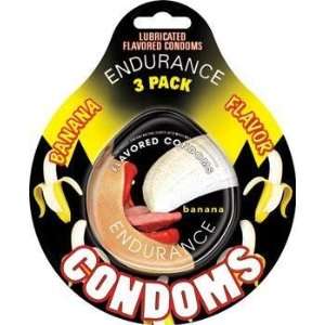  Endurance Flavored Condoms 3Pk Banana Health & Personal 