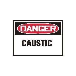  DANGER Labels CAUSTIC Adhesive Dura Vinyl   Each 3 1/2 x 
