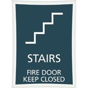  Stairs Fire Door Keep Closed Sign, 11.375 x 8.375 