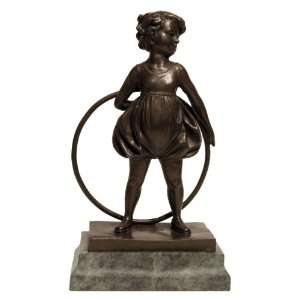  Bronze Statue Young Hoop Girl Preiss Inspried Sculpture 