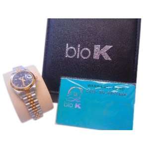 Bio K Quantum Watch   Stainless Steel with Silver/Gold Stripes (Men 