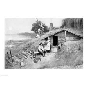  A Pennsylvania Cave Dwelling, illustration from Colonies 