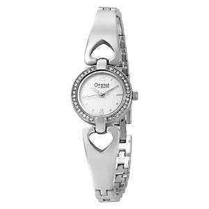 Caravelle by Bulova Womens 43L120 Crystal Bangle Watch Silver Dial 