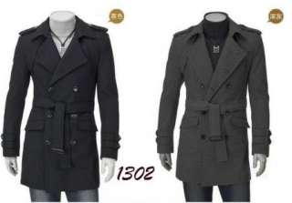 Men Stylish Jacket Cotton Blazer Trench Coat Black 2011  