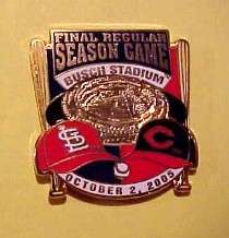 2005 Busch Stadium Cardinals Final Game Lapel MLBB Pin  