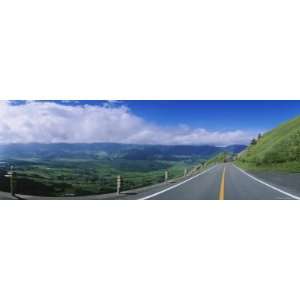 Two Lane Highway on a Hillside, Kumamoto Prefecture, Japan 