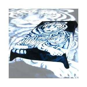    Acrylic Mink Blanket   420WT   2 White Tigers
