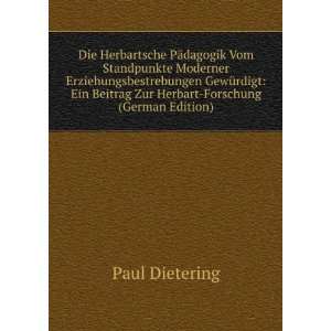   Beitrag Zur Herbart Forschung (German Edition) Paul Dietering Books