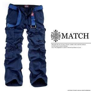 NEW MATCH Mens Cargo Pants Black Blue Beige 30 36  