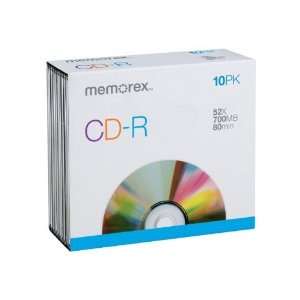  NEW 10Pk Memorex Cdr 700Mb 80Min 52X W/ Jc (BD / CD / DVD 