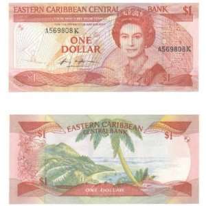  East Caribbean States St. Kitts ND (1985 88) 1 Dollar 