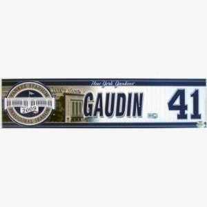 Chad Gaudin #41 2009 Yankees Game Used Locker Room Nameplate (MLB Auth 