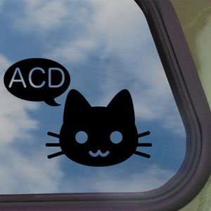 JDM ACD Cat Drift 240SX Cefiro KE70 S13 Black Decal Sticker  