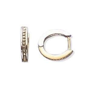   Two Tone Caviar Huggie Earrings (4.5 gr.tw) Evyatar Rabbani Jewelry