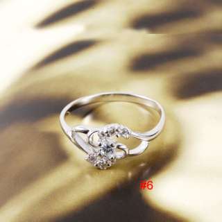 Splendide 9K Gold Filled Womens Clear CZ Ring.New Size 6(US)  