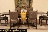   english tudor manner a splendid oak dining library or hall table has