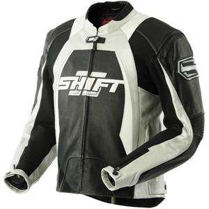  Shift Racing SR1 Leather Jacket   Small/Black/Silver 