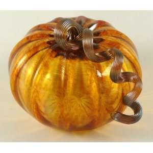 Squat Glass Pumpkin   Harvest 