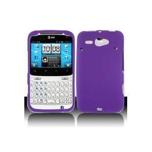  HTC ChaCha Rubberized Shield Hard Case   Purple (Free 