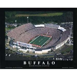 Buffalo Bills Ralph Wilson Stadium Aerial Picture NFL, Deluxe Frame 
