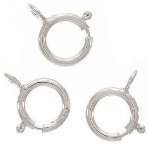 Sterling Silver Spring Ring Round Clasps 6mm (25) Arts 