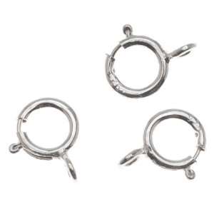  Sterling Silver Open Spring Ring Round Clasps 5mm (10 