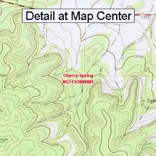   Topographic Quadrangle Map   Cherry Spring, Texas (Folded/Waterproof