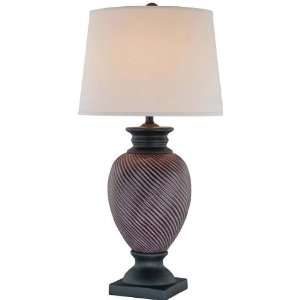 Randa Collection 1 Light 33 Aged Bronze Ceramic Table Lamp with Off 