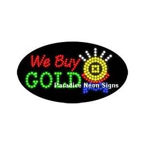  We Buy Gold LED Sign (Oval)