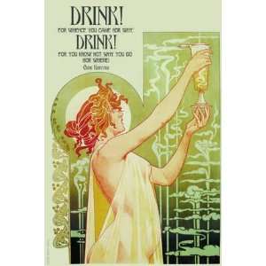 Drink Drink 28x42 Giclee on Canvas