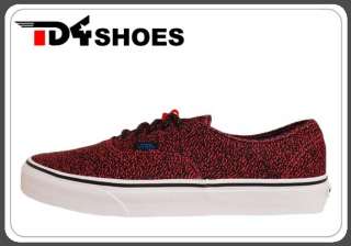 Vans Authentic Speckle Rougered Red Black White New Mens Casual Shoes 