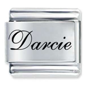  Edwardian Script Font Name Darcie Italian Charm Bracelet 