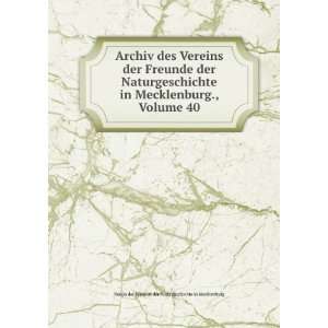   40 Verein der Freunde der Naturgeschichte in Mecklenburg Books