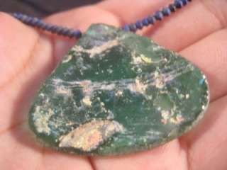 Antique Roman Glass Bead Pendant Necklace 1400 yrs A  