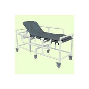 MRI Shower gurney w/three position elevating headrest, with solid 