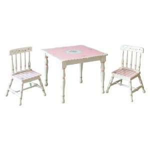 Teamson Kids Bouquet Table and Chair Set with Table Lamp  