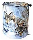 Wolves Crossing Wildlife Bathroom Laundry Hamper