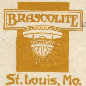 1916 Invoice Brascolite Luminous Unit Co. St.Louis,Mo  